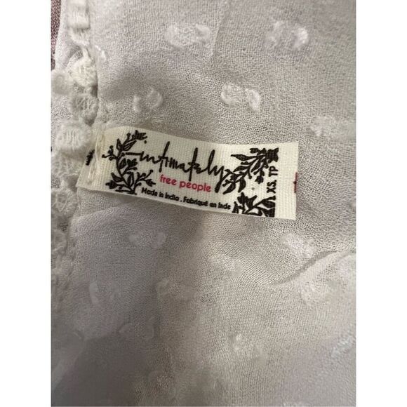 Free People Women's Ivory Intimately Spring Fling Sheer Maxi Robe Size XS NWOT - Picture 8 of 9
